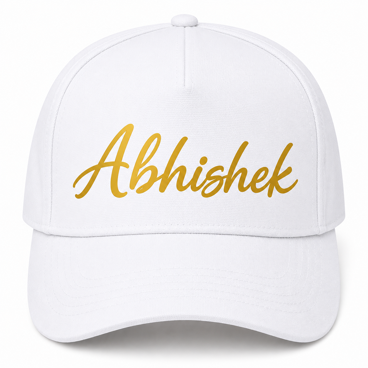 AICA Personalised Name Flex Cap for Men & Women �  Free Size | Gifts for Men & Women (White)
