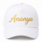 AICA Personalised Name Flex Cap for Men & Women �  Free Size | Gifts for Men & Women (White)