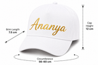 AICA Personalised Name Flex Cap for Men & Women �  Free Size | Gifts for Men & Women (White)