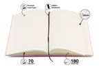 AICA Personalized Name & Charm Leather Notebook Diary -A5 Size, 180 Ruled Pages (Mint Green)