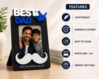 Aica Gifts Personalized Best Dad Photo Frame with Quote Photo Size (5X7) | Best Gift for Dad | Fathers Day Gift for Dad | Birthday Gift for Dad (Mustache)