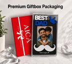Aica Gifts Personalized Best Dad Photo Frame with Quote Photo Size (5X7) | Best Gift for Dad | Fathers Day Gift for Dad | Birthday Gift for Dad (Mustache)