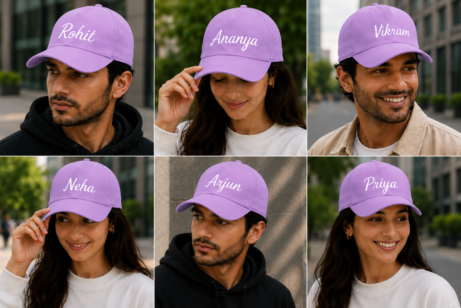 AICA Personalised Name Flex Cap for Men & Women �  Free Size | Gifts for Men & Women (Purple)