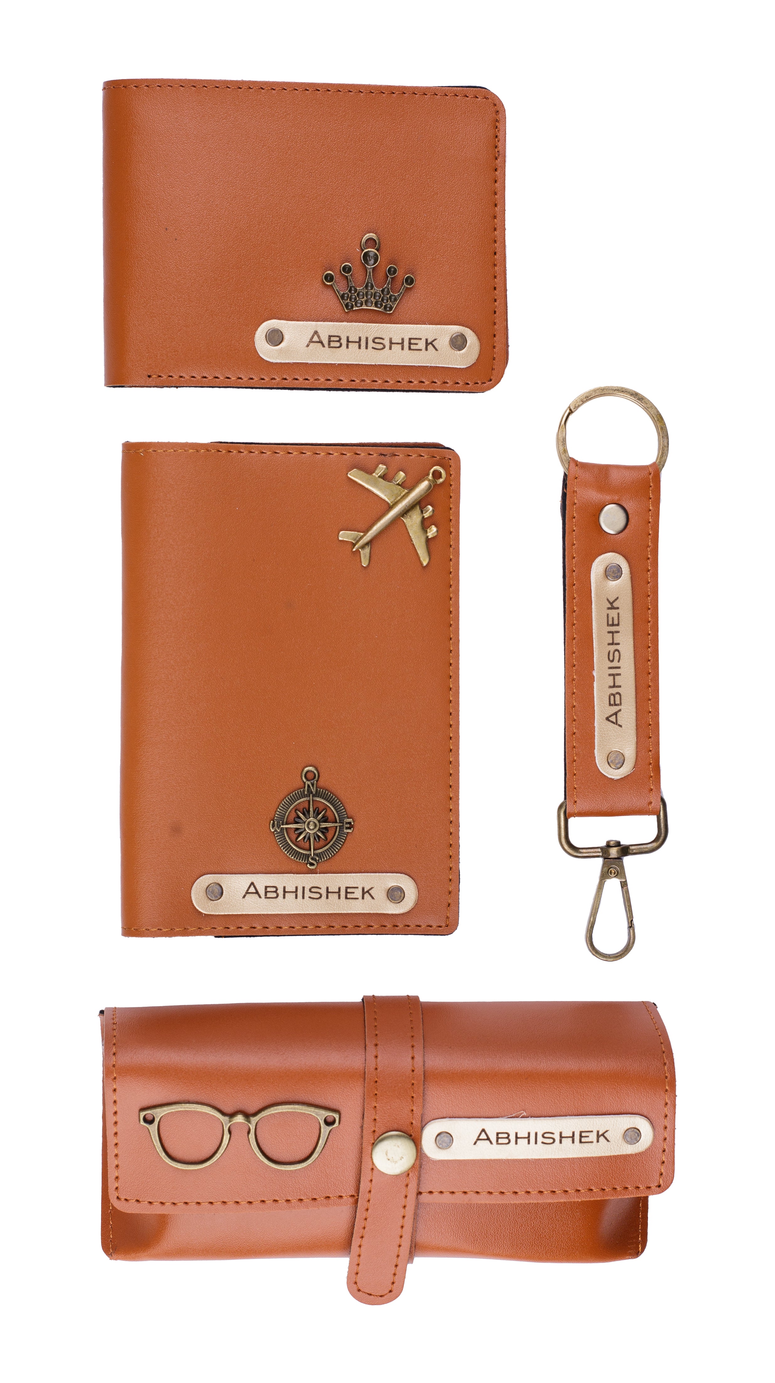 Personalized Mens Giftset (TanBrown)