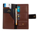 Personalized Long Passport Wallet (Dark Brown)