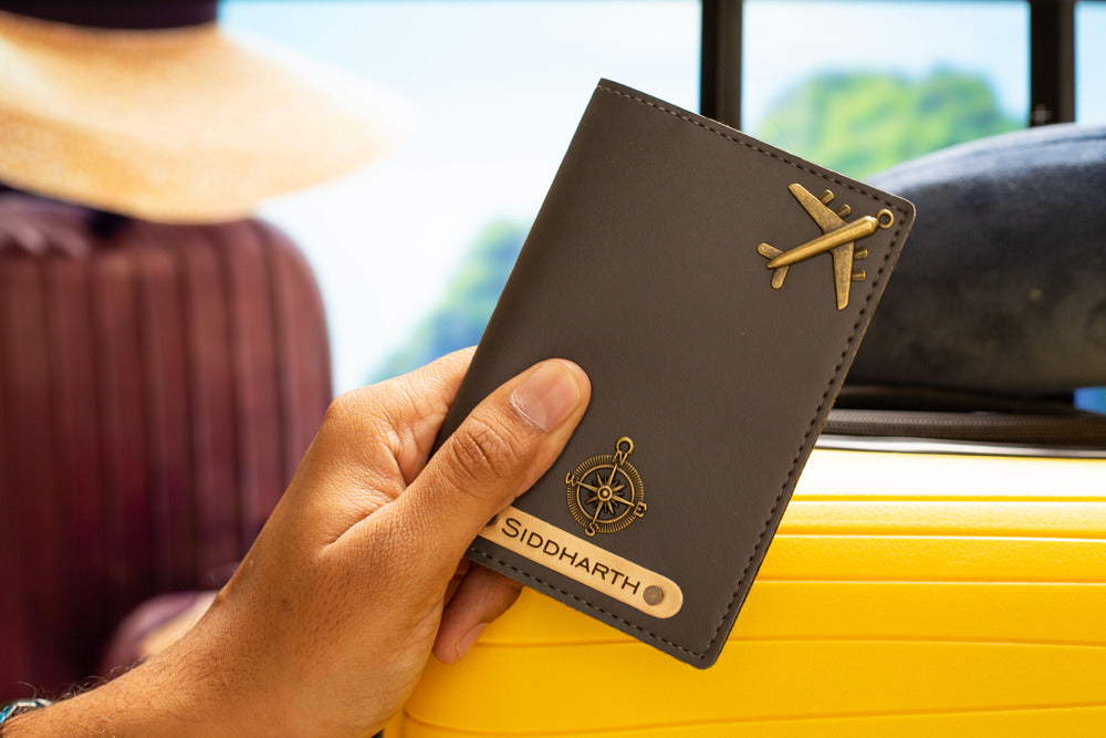 Personalised Passport Cover (Grey)