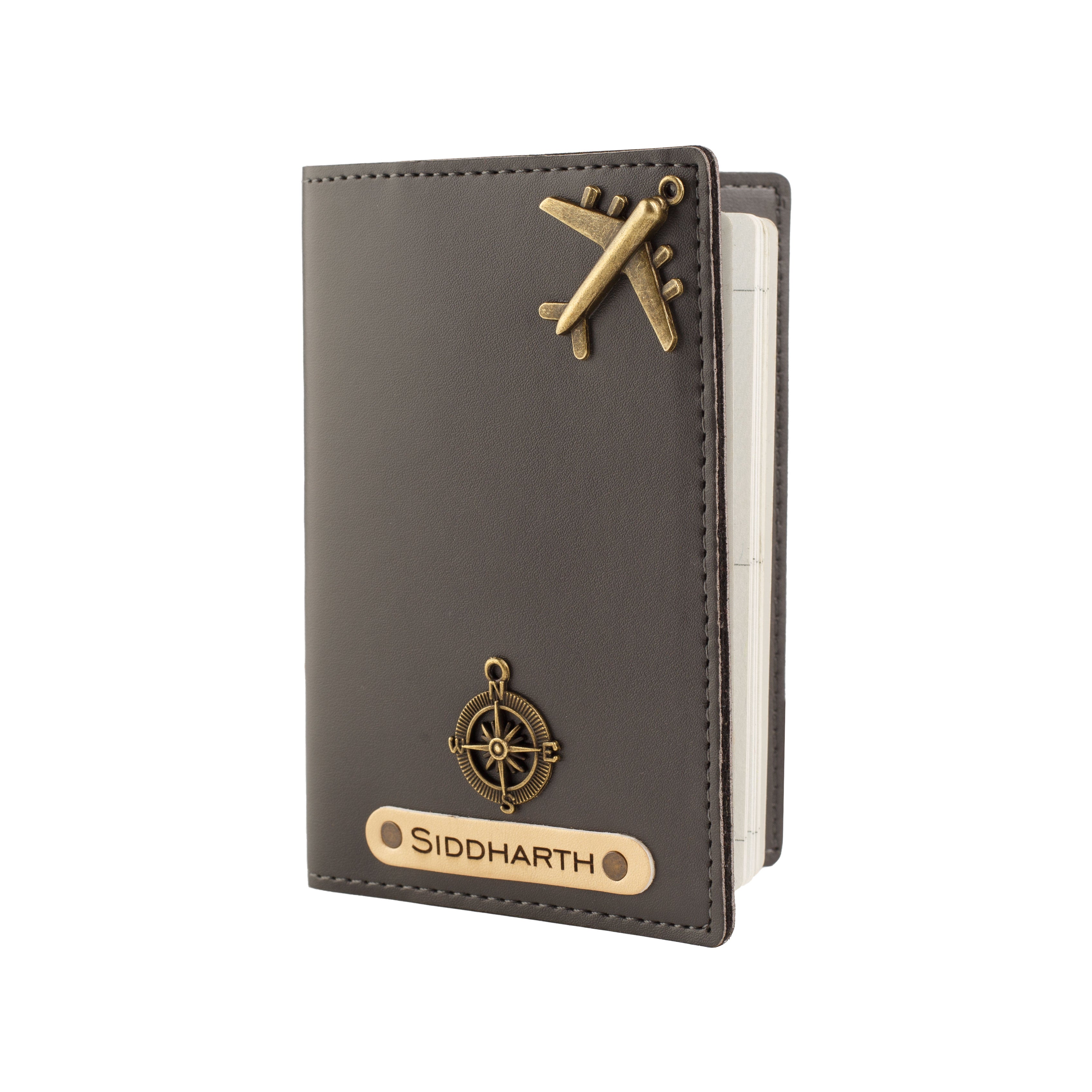 Personalised Passport Cover (Grey)