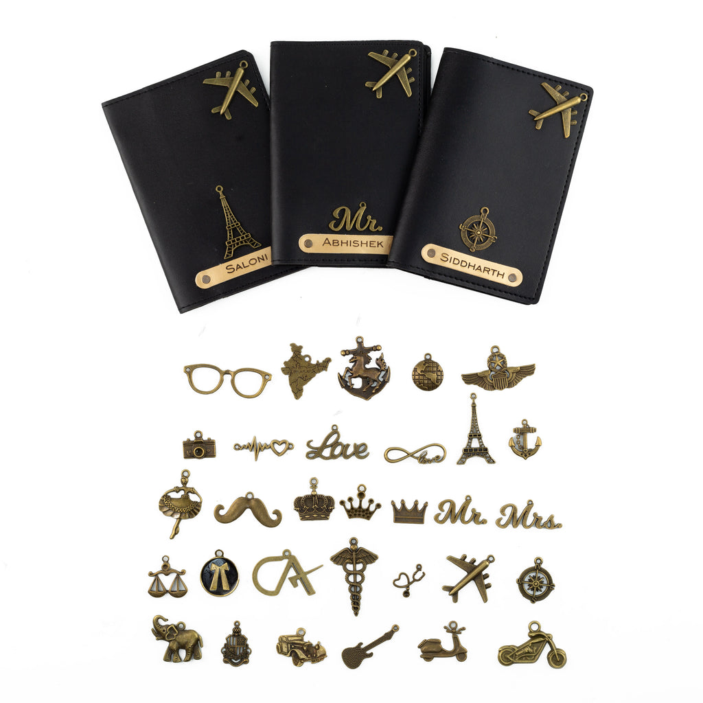Personalised Passport Cover (Black)