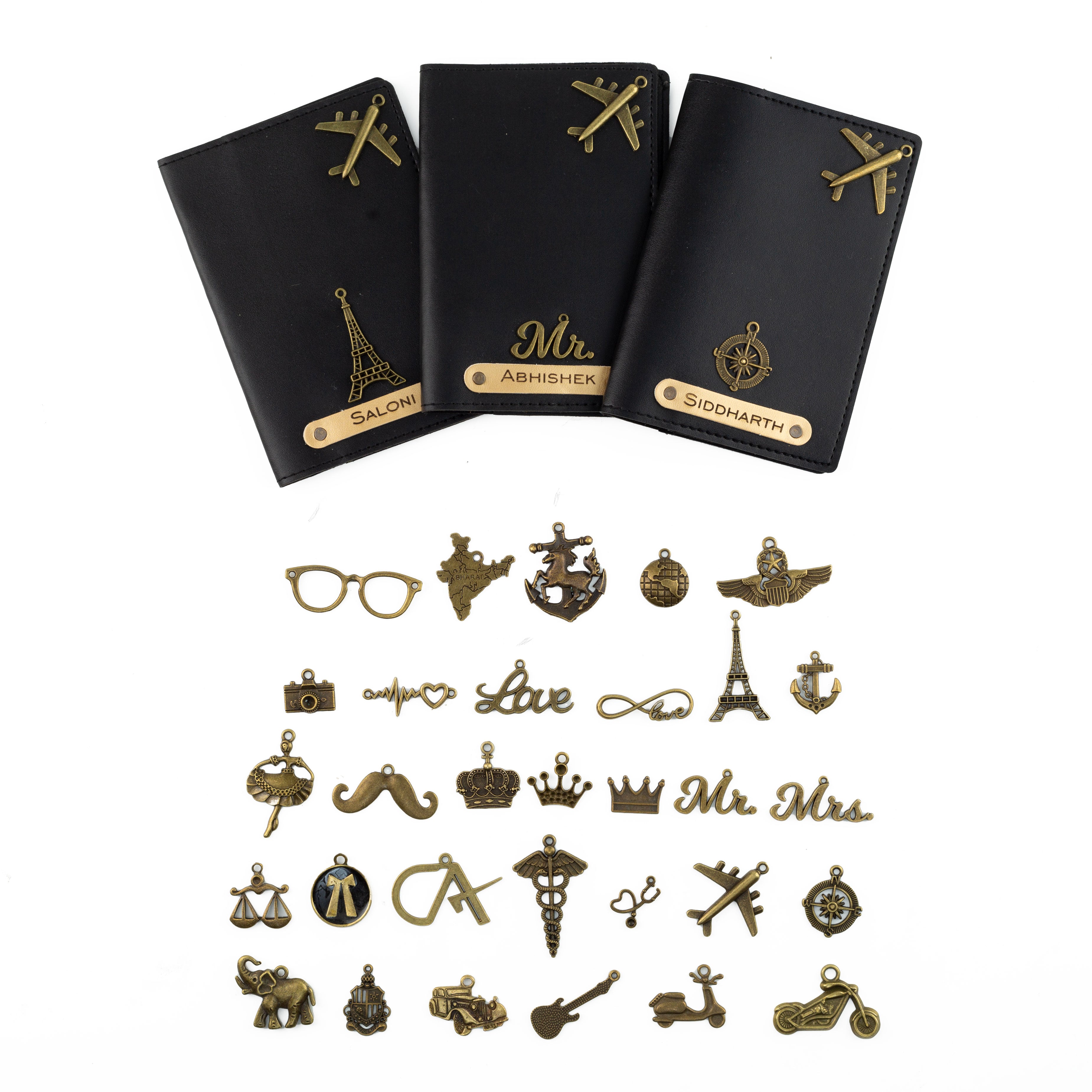 Personalised Passport Cover (Black)