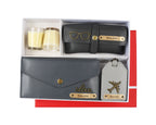 Aica Personalized Name & Charm Leather Women Combo & Candle Giftset (Grey)