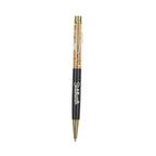 AICA Gifts Personalized Pens with Name Engraved I Golden Glitter (Black) Roller Ball Pen