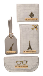 Personalized Self-Textured Mens GiftSet (BabyGrey)