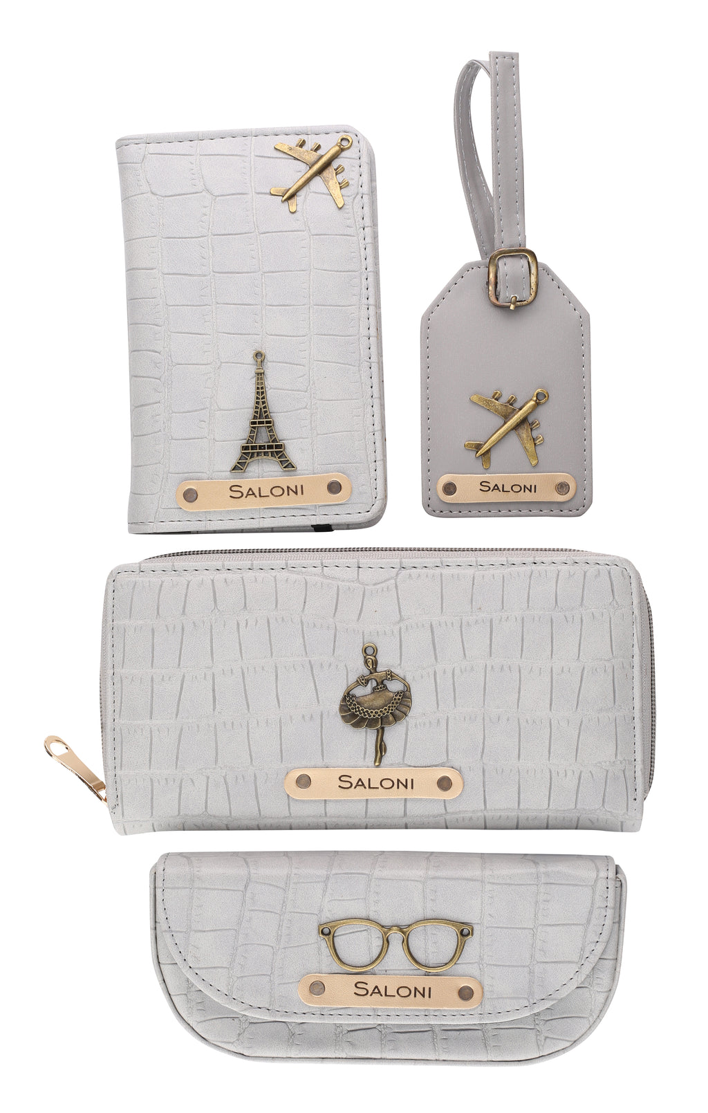Personalized Self-Textured Womens GiftSet (BabyGrey)
