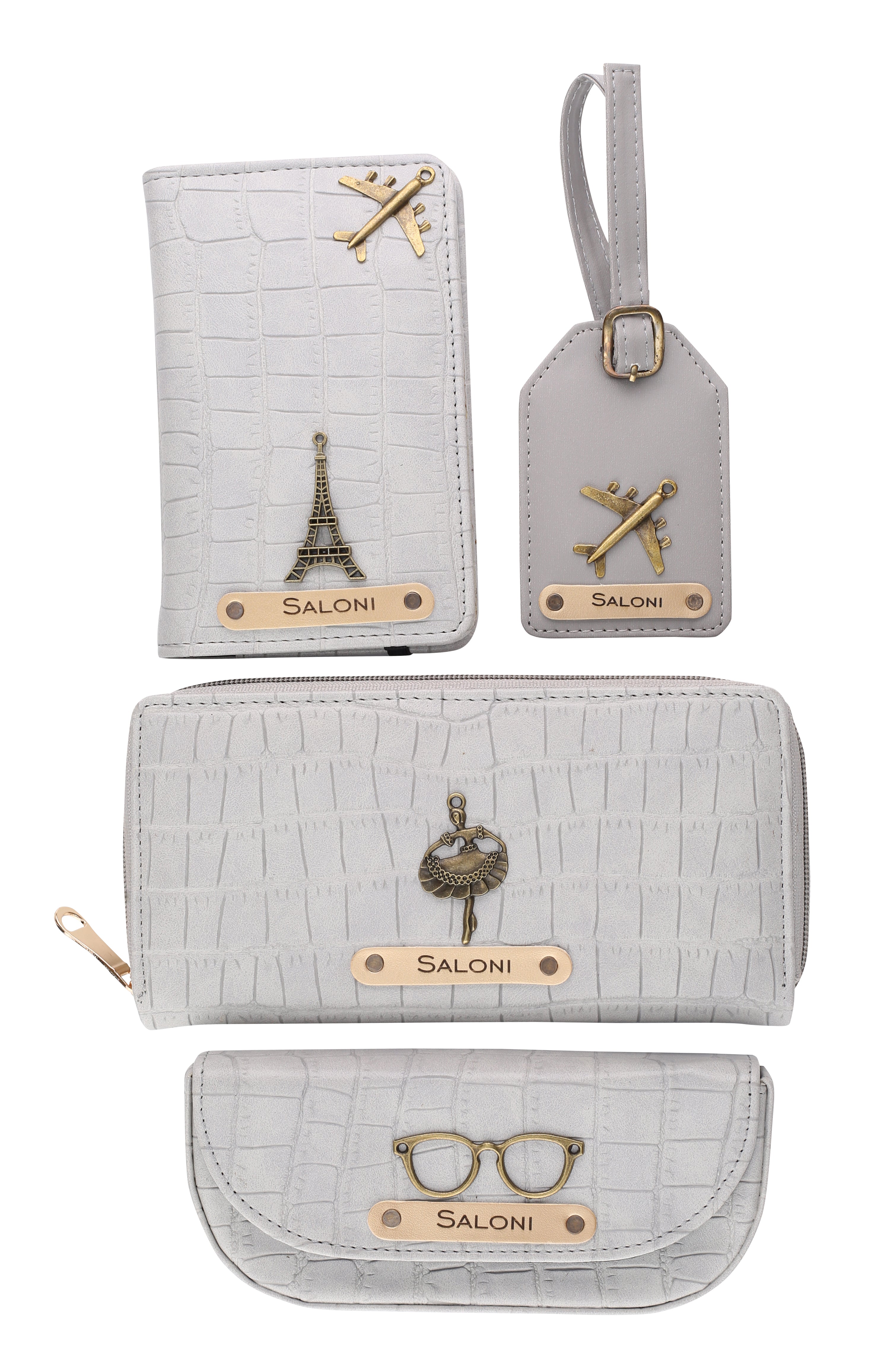 Personalized Self-Textured Womens GiftSet (BabyGrey)