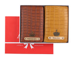 Load image into Gallery viewer, Personalised Self Texture Couple Passport Covers - Multi Colors
