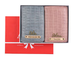 Load image into Gallery viewer, Personalised Self Texture Couple Passport Covers - Multi Colors
