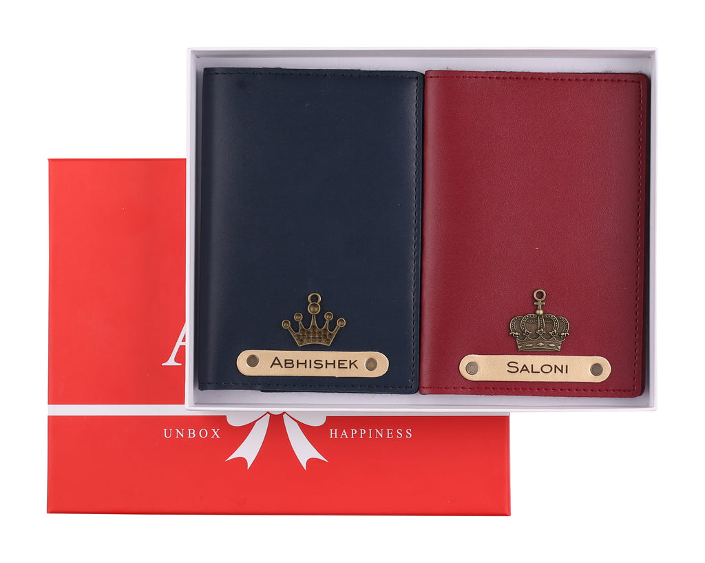 Personalised Couple Passport Covers - Multi Colors