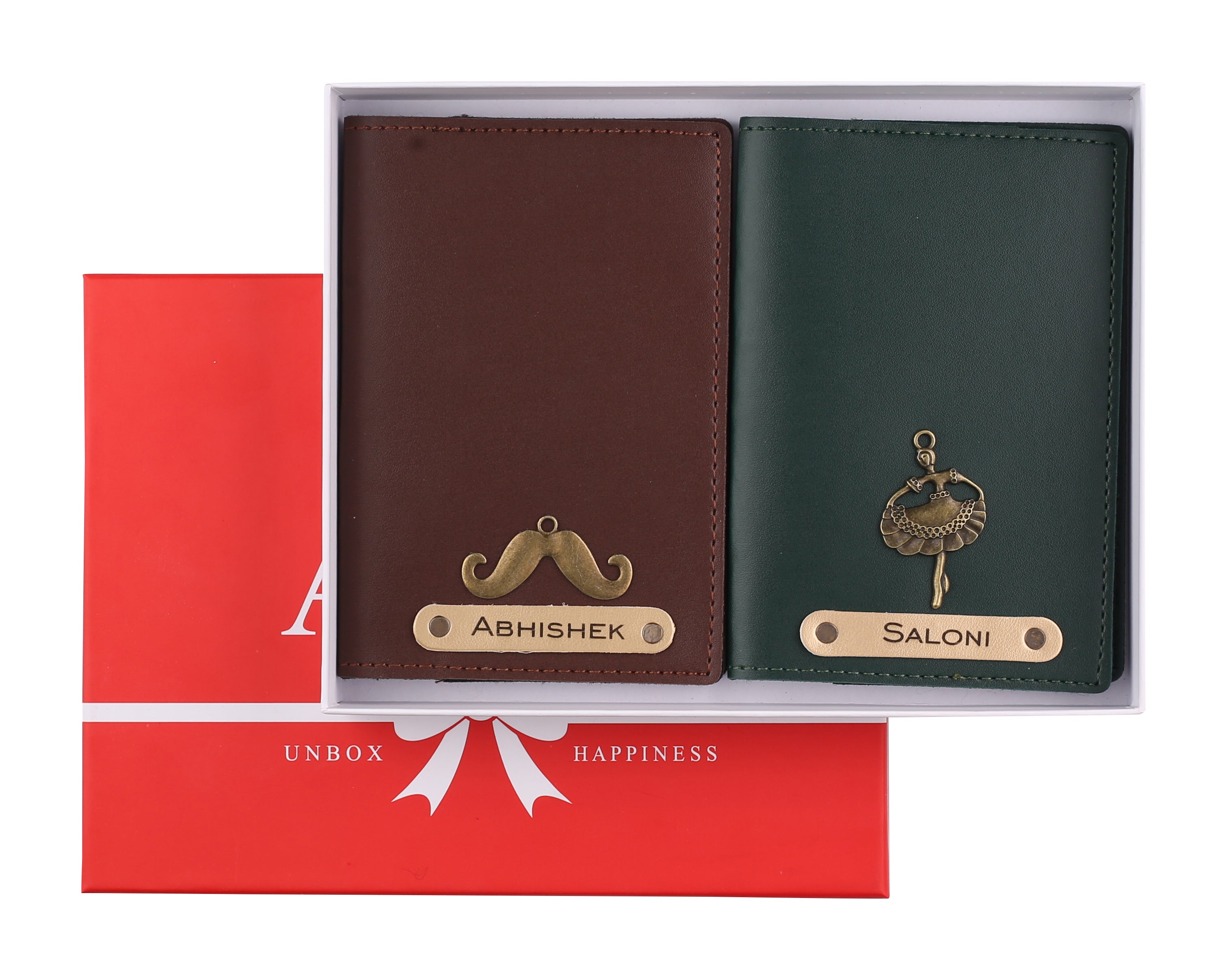 Personalised Couple Passport Covers - Multi Colors