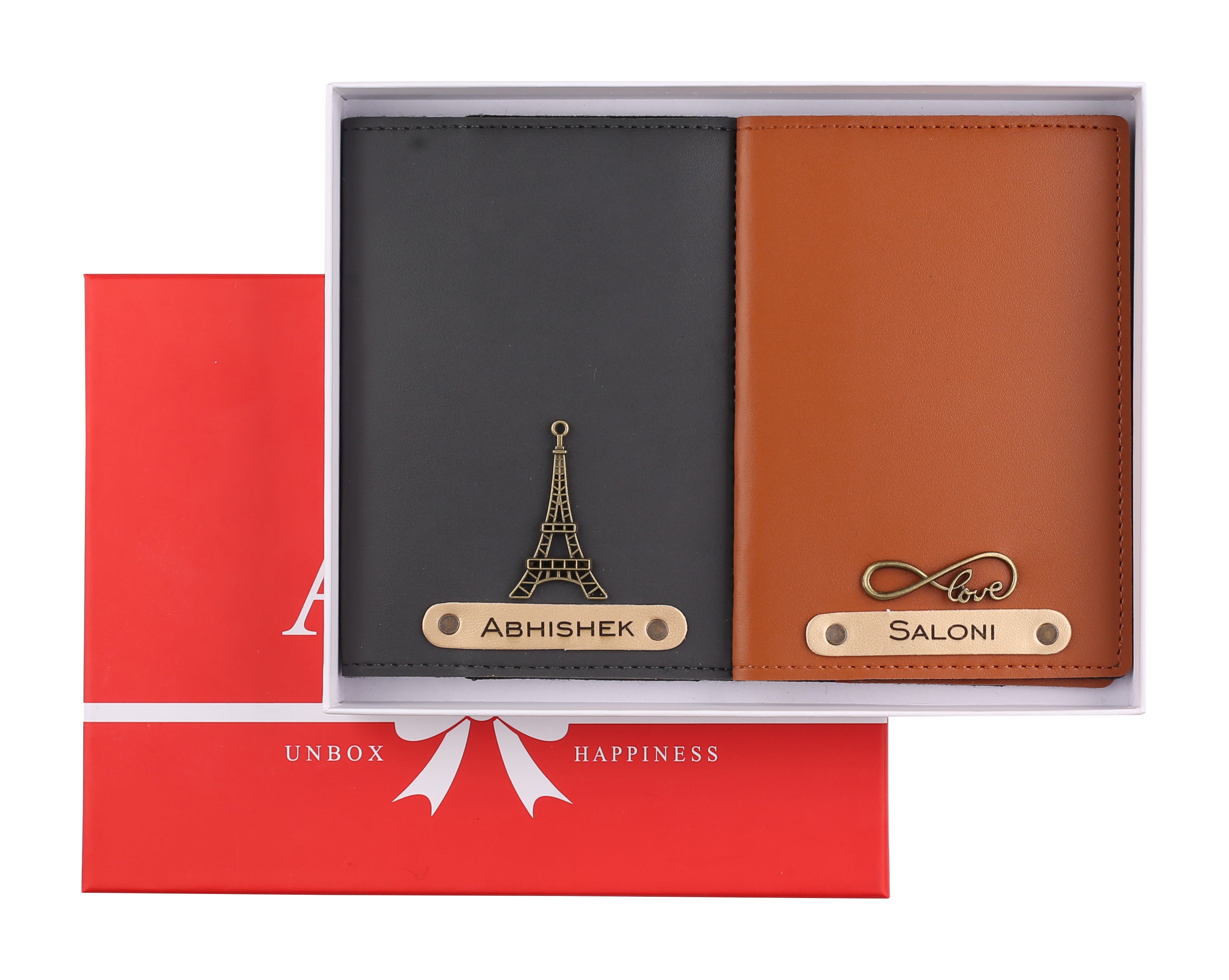 Personalised Couple Passport Covers - Multi Colors