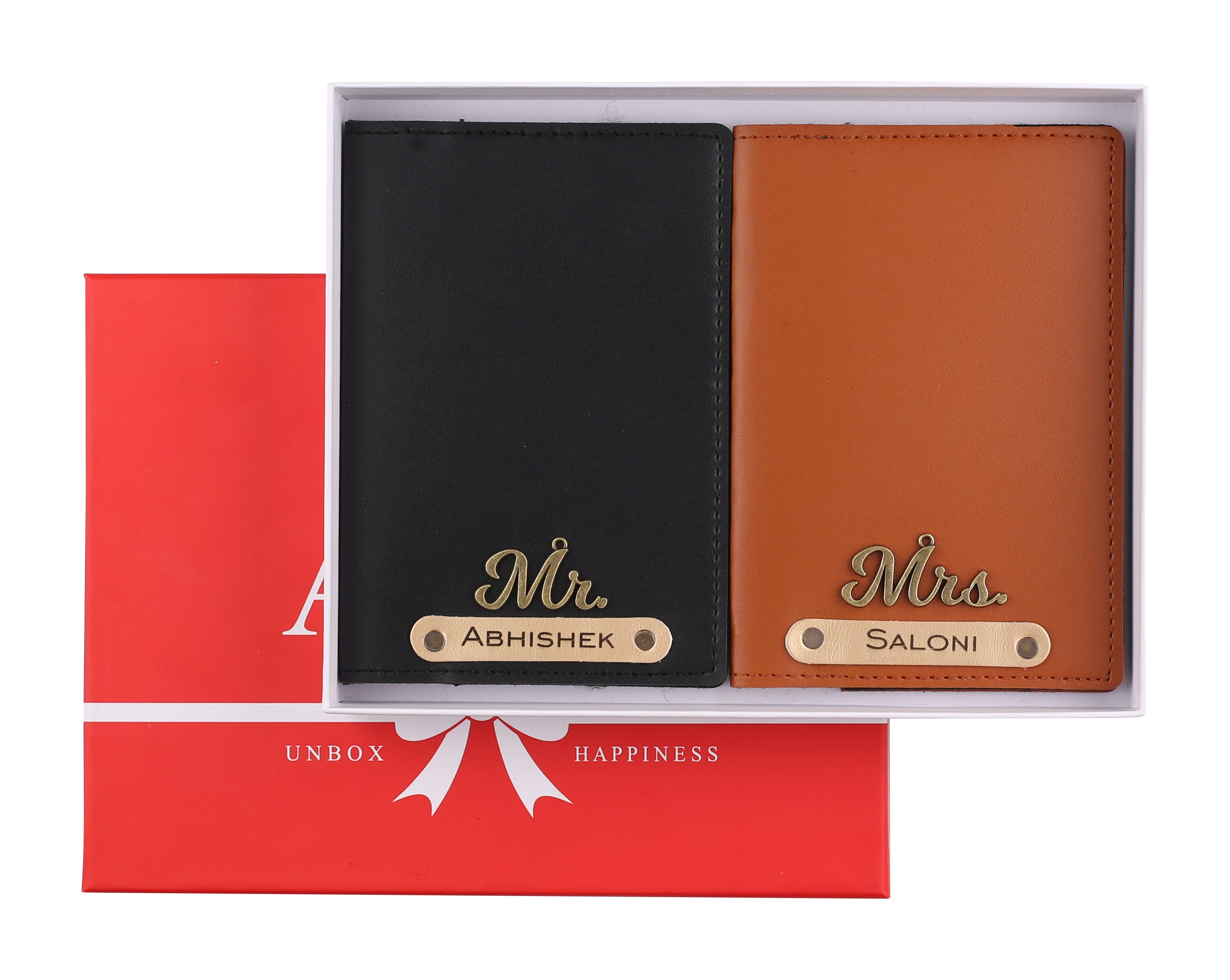 Personalised Couple Passport Covers - Multi Colors
