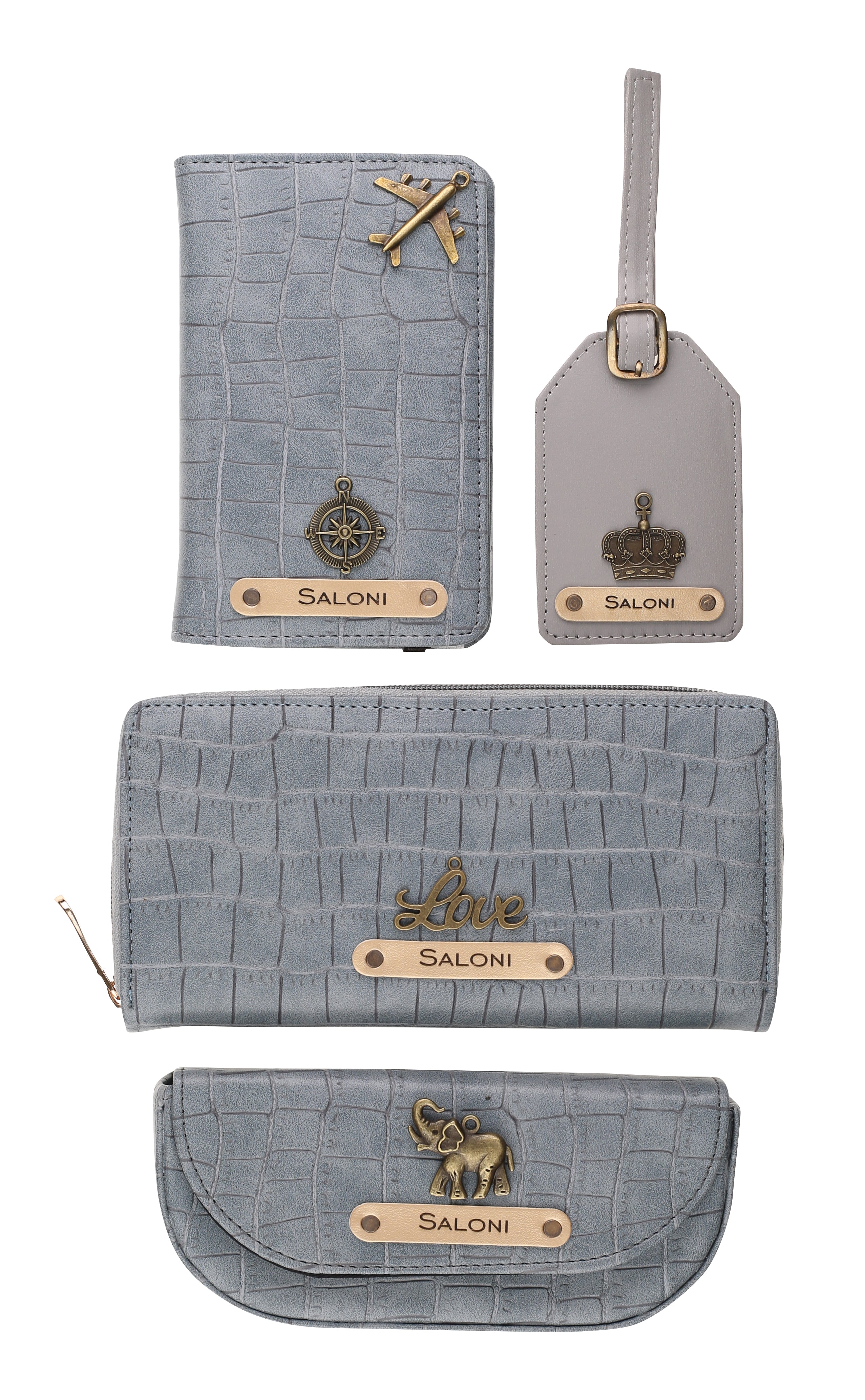 Personalized Self-Textured Womens GiftSet (Darkgrey)
