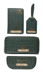 Personalized Self-Textured Womens GiftSet (DarkGreen)