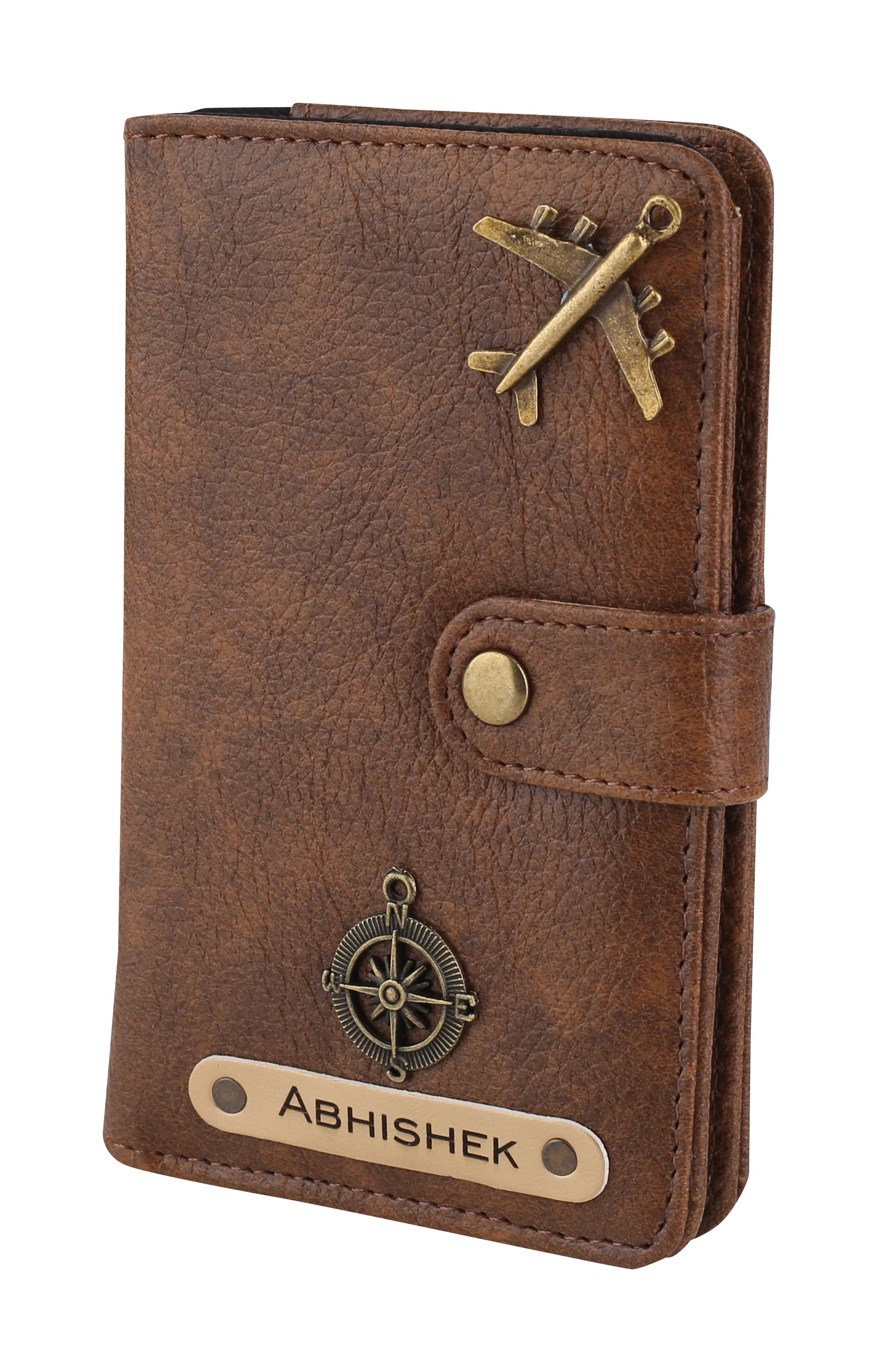 Personalised Passport Cover (Brown)