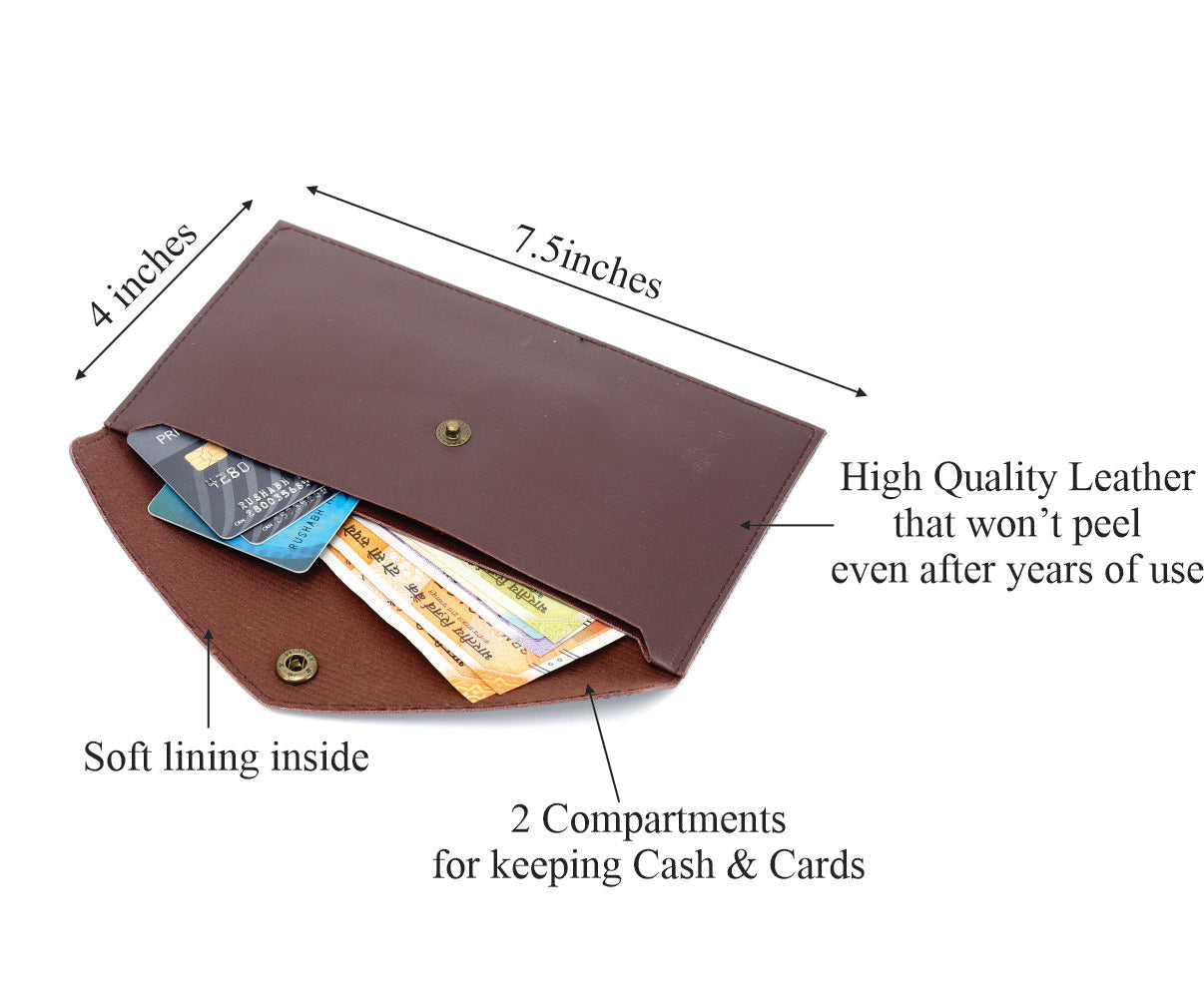 Personalised Womens Wallet (Dark Brown)