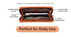 Personalized Self -Textured Womens Wallet- TanBrown