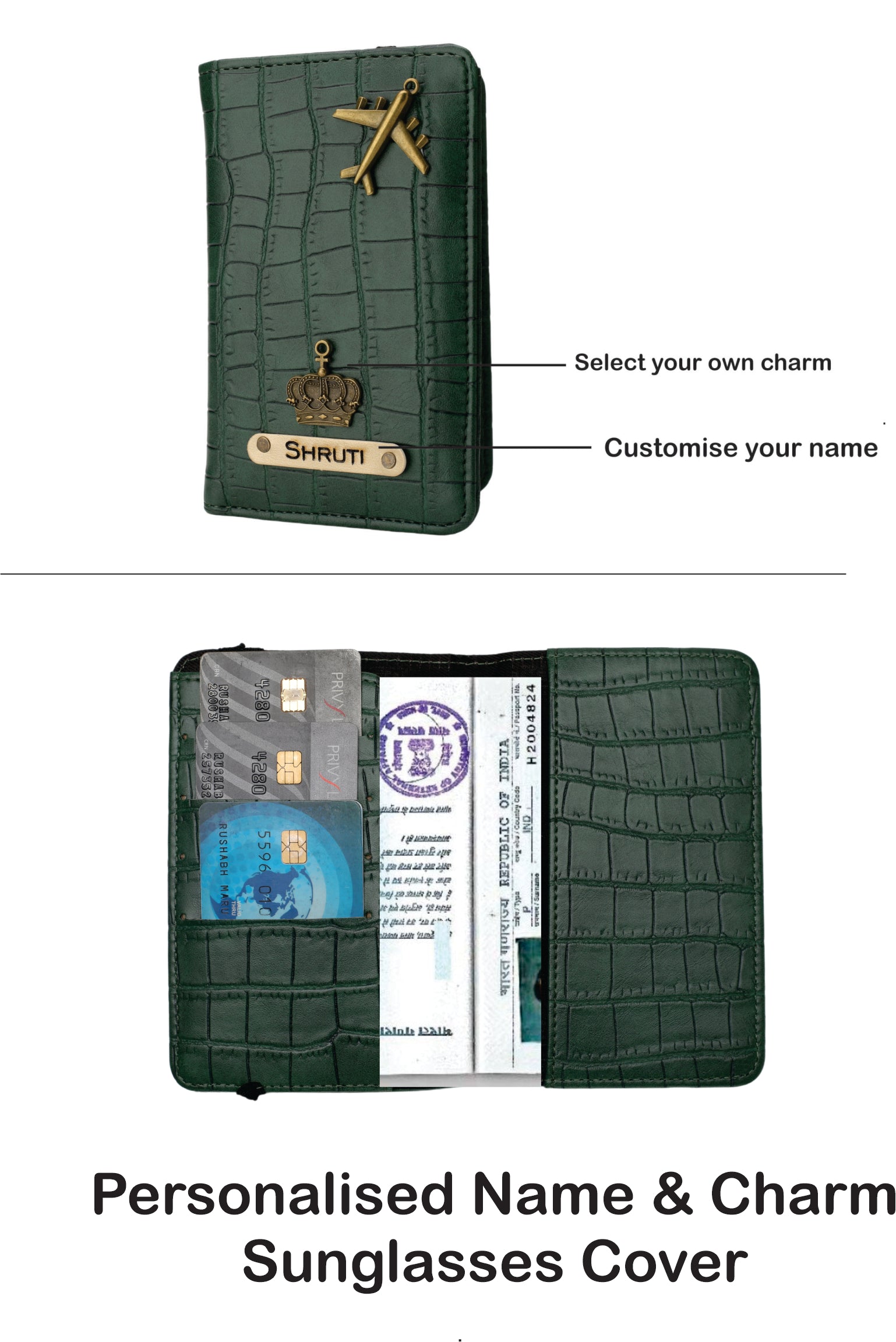 Personalized Self-Textured Womens GiftSet (DarkGreen)