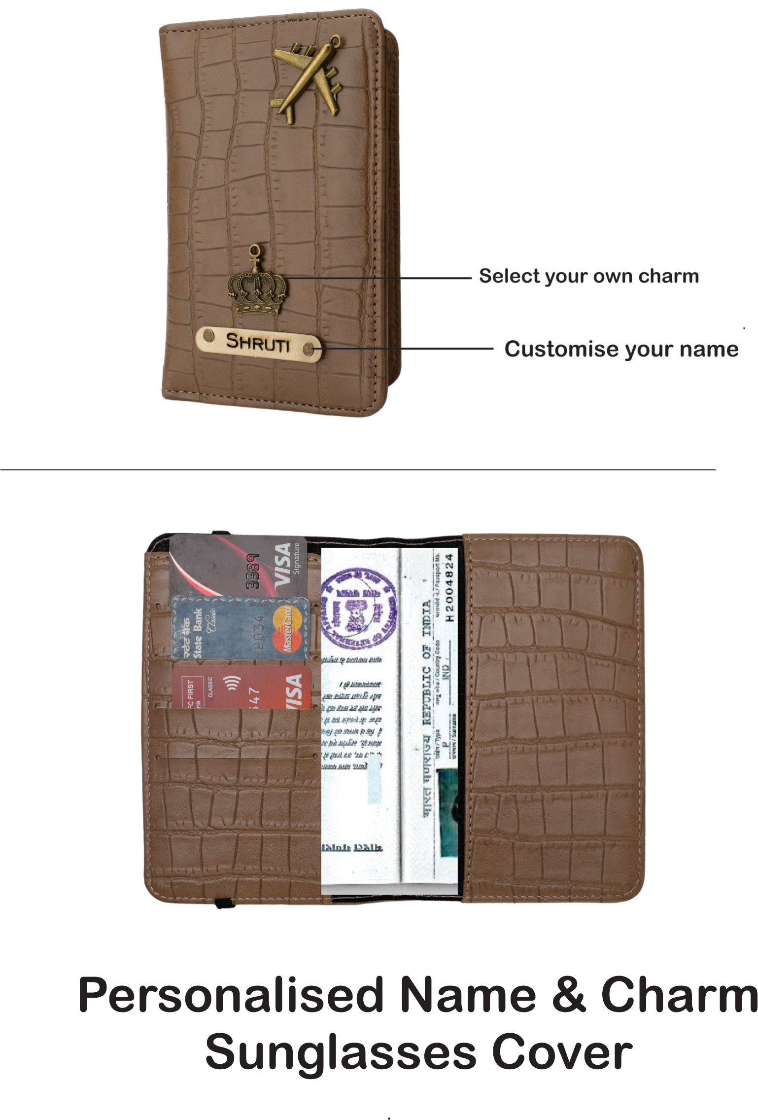 Personalized Self-Textured Womens GiftSet (Brown)