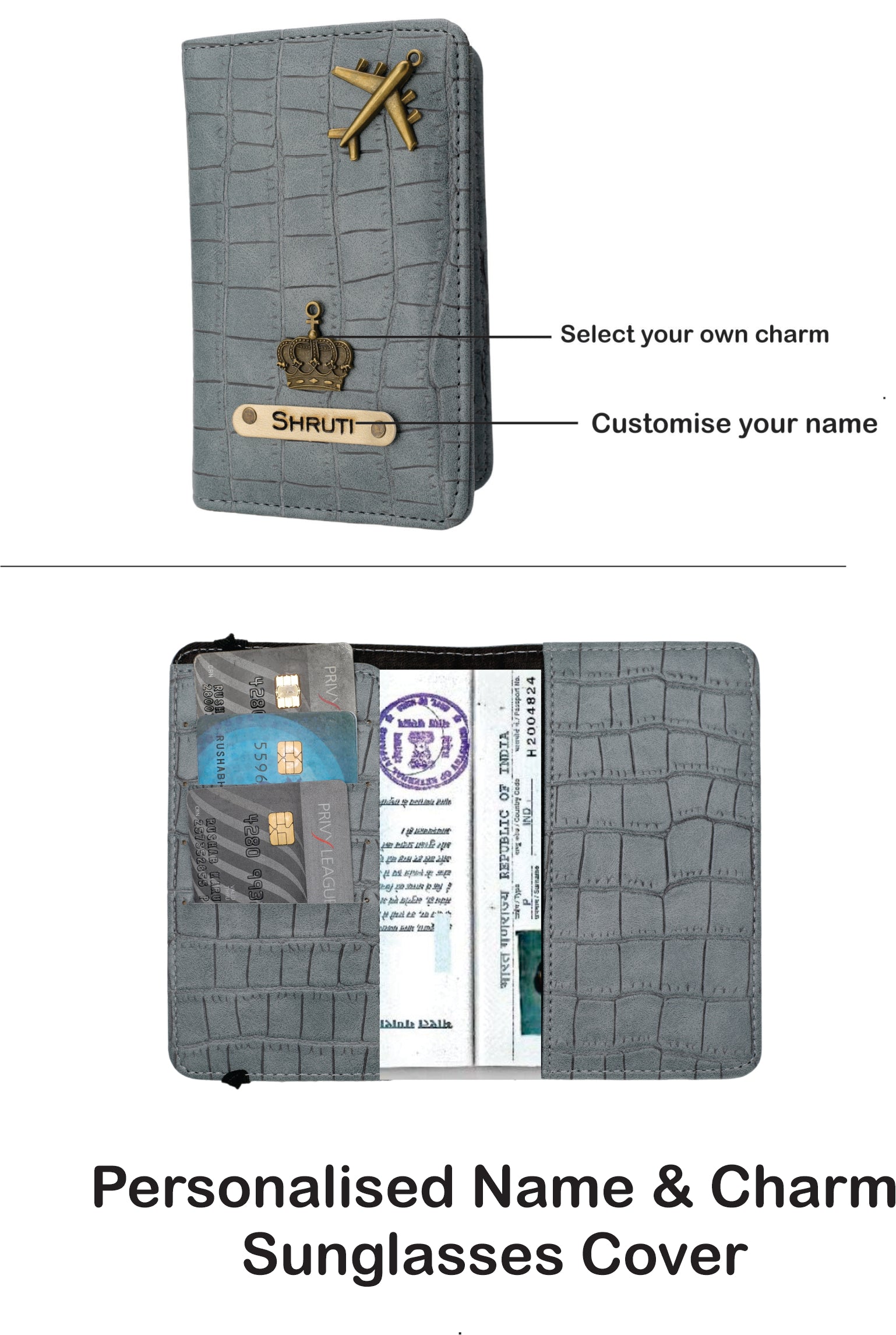 Personalized Self-Textured Womens GiftSet (Darkgrey)