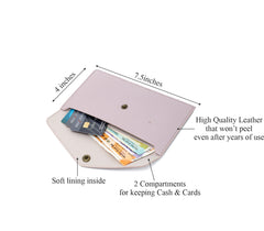 AICA Personalised Name & Charm Leather Wallet Gift for Women (Purple)