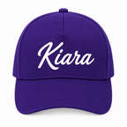 AICA Personalised Name Flex Cap for Kids | Free Size | Gifts for Kids (Purple)
