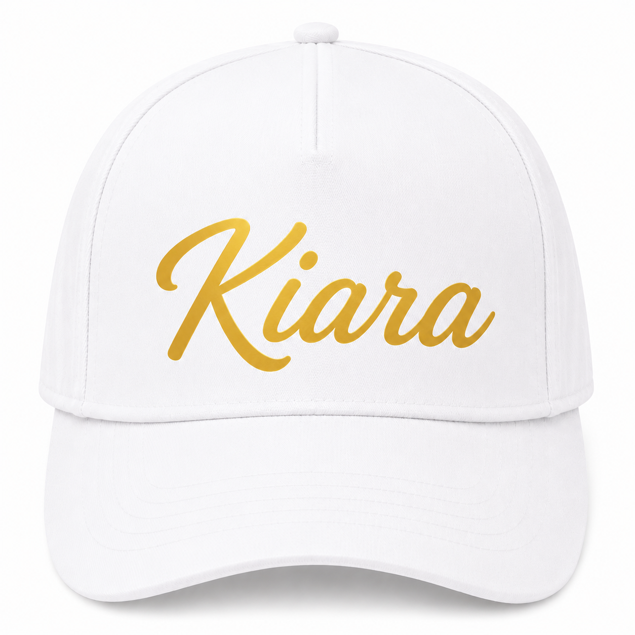 AICA Personalised Name Flex Cap for Kids | Free Size | Gifts for Kids (White)