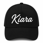 AICA Personalised Name Flex Cap for Kids | Free Size | Gifts for Kids (Black)