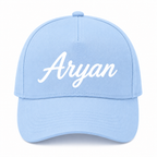 AICA Personalised Name Flex Cap for Kids | Free Size | Gifts for Kids (BabyBlue)