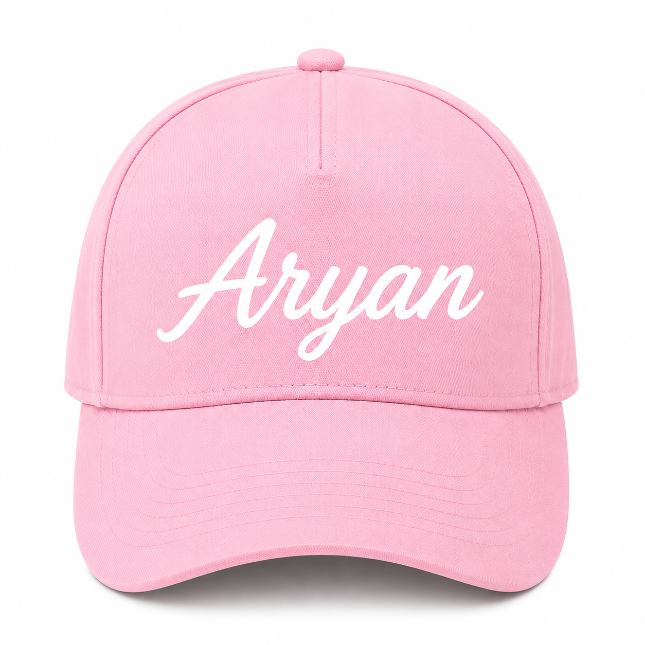 AICA Personalised Name Flex Cap for Kids | Free Size | Gifts for Kids (Pink)