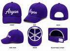 AICA Personalised Name Flex Cap for Kids | Free Size | Gifts for Kids (Purple)