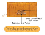 Personalized Self -Textured Womens Wallet - Yellow
