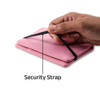 AICA Personalized Name & Charm Leather Passport Cover with 4 Card Slots, Secure Band & Boarding Pass Slot for Men & Women | Travel Passport Holder (Nudepink)