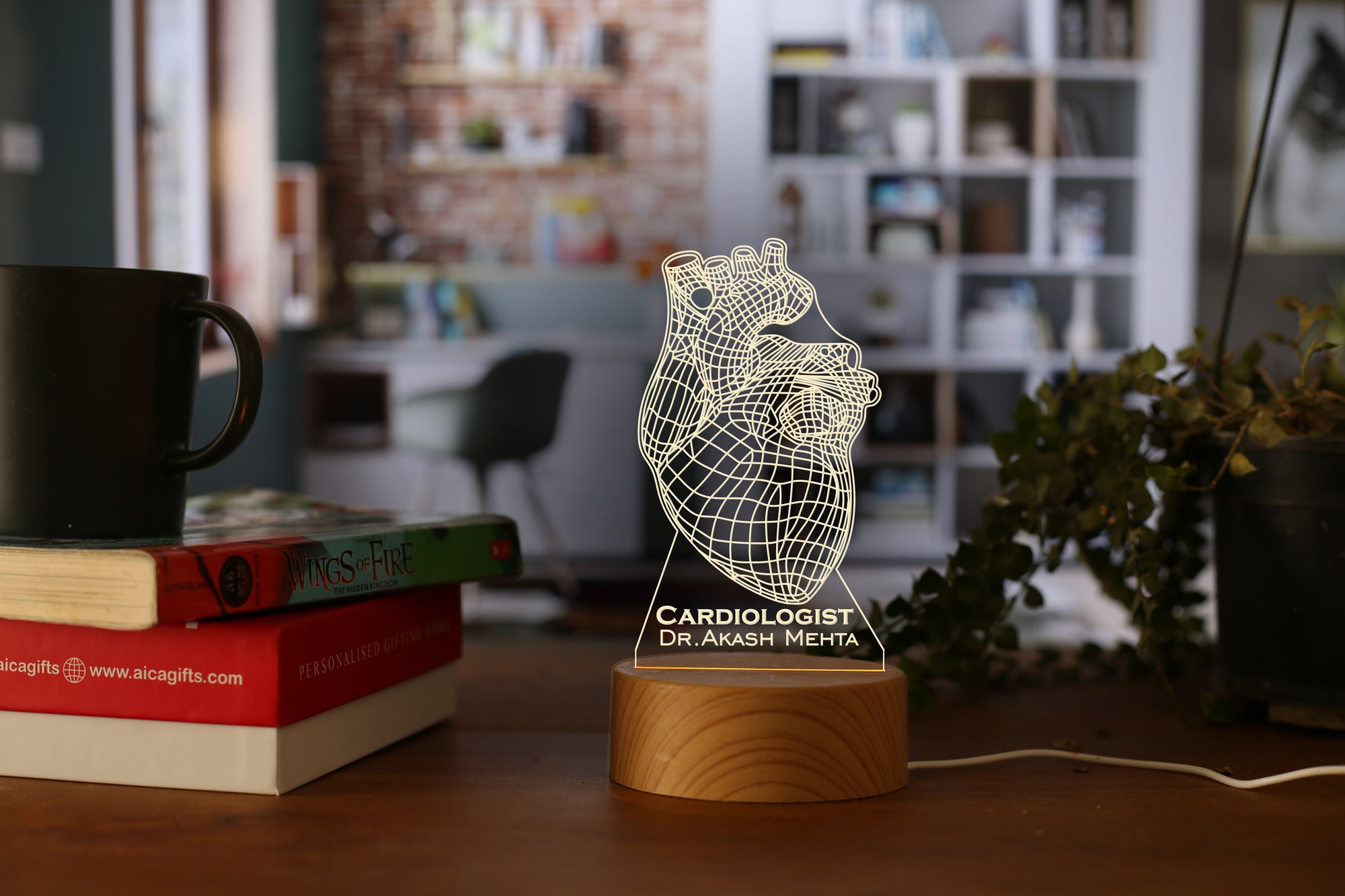 Personalized CARDIOLOGIST DOCTOR LED Table Lamp
