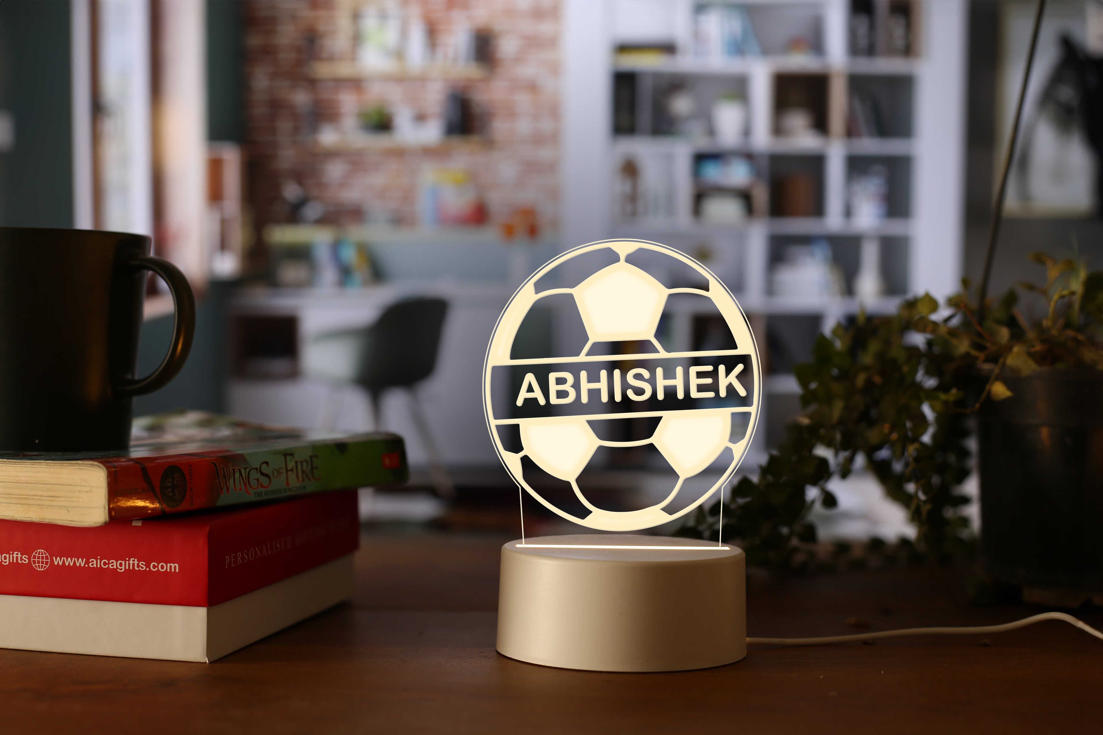 Personalized Football LED Lamp