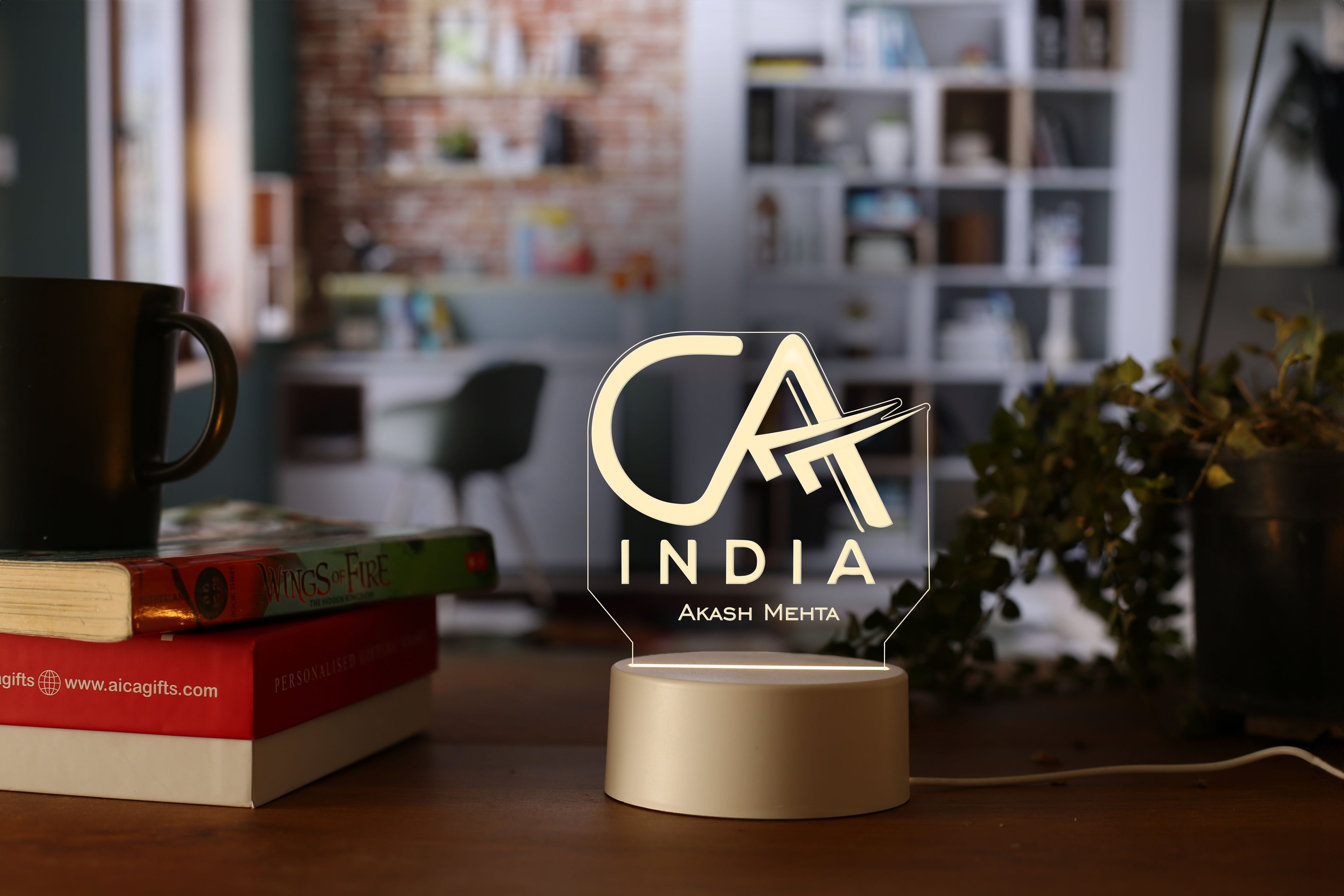 Personalized CA Chartered Accountant LED Lamp