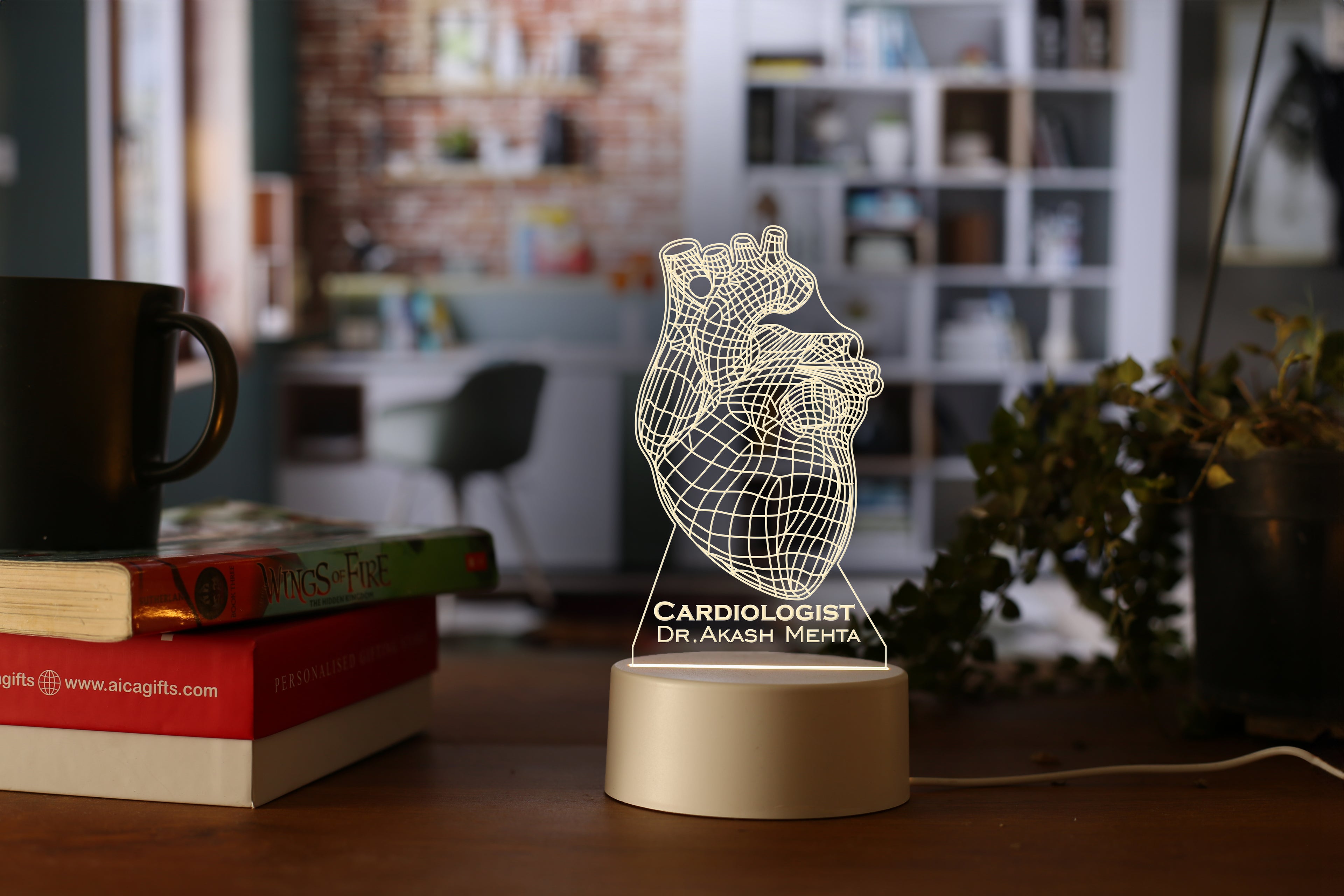 Personalized CARDIOLOGIST DOCTOR LED Table Lamp