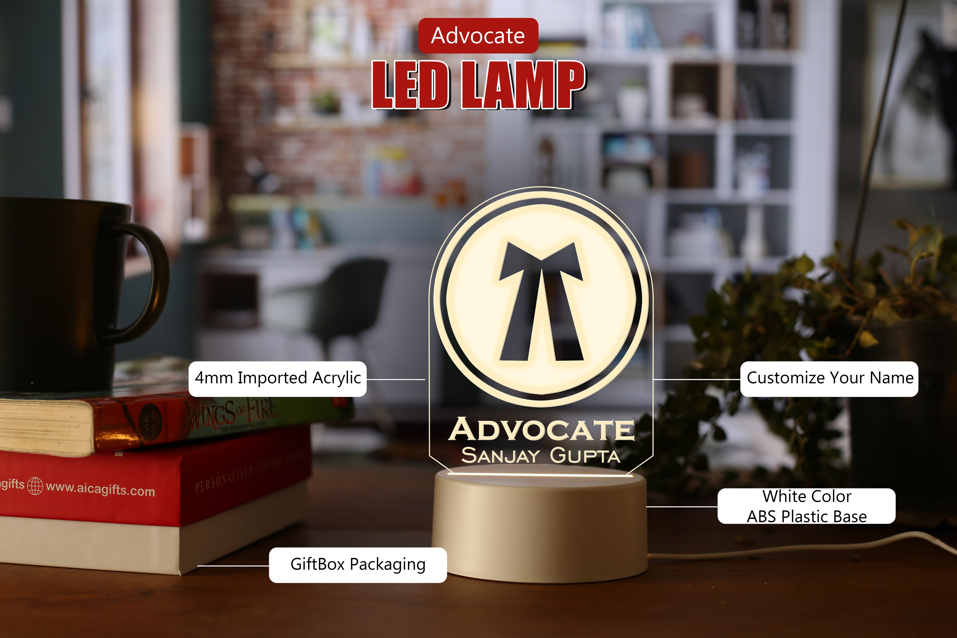 Personalized Advocate LED Lamp