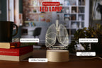 AICA Personalized Name Pulmonologist Doctor (Lungs Specialist Doctor) LED Table Lamp (White Base) | Customized Birthday Thank You Graduation Gifts for Pulmonologist Doctor Dr Male Female Men Women