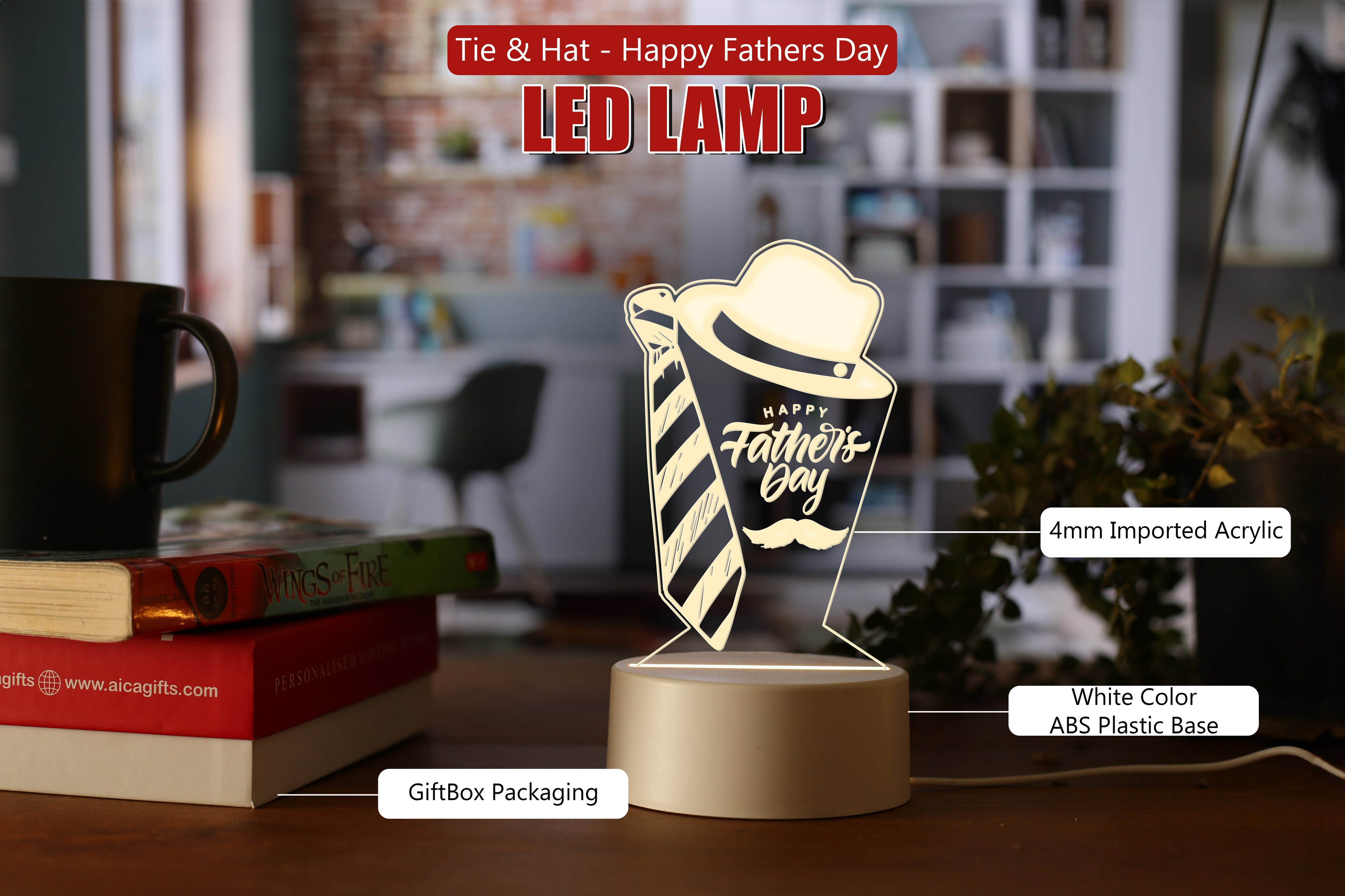 Happy Fathers Day LED Lamp
