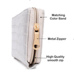 Load image into Gallery viewer, AICA Personalized Name &amp; Charm Womens Leather Wallet - BabyGrey
