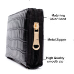 Load image into Gallery viewer, AICA Personalized Name &amp; Charm Womens Leather Wallet - Black
